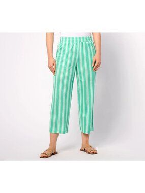 Belle by Kim Gravel Cabana Knit Seaside Stripe Beach Pant Florida Keys XL